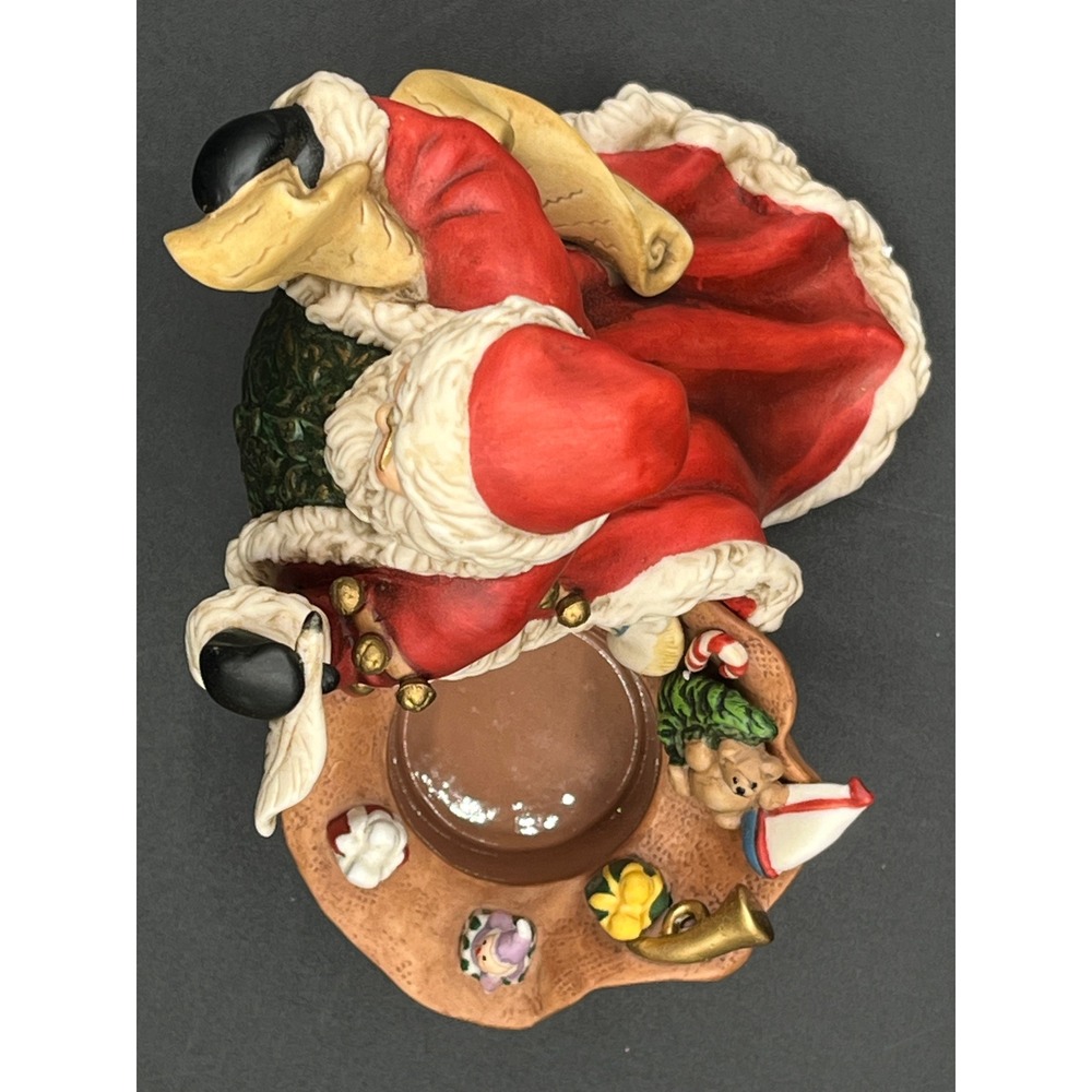 PartyLite Old World Santa Claus Figurine Tealight Holder Red Green P7262 Retired - Picture 9 of 13